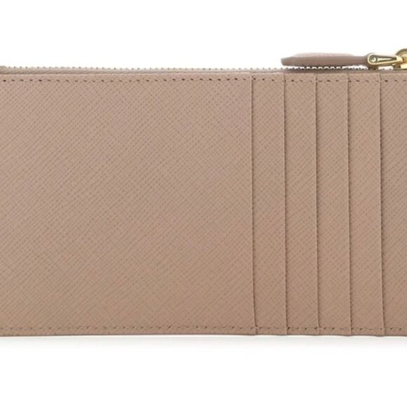 100% Authentic Guaranteed PRADA Saffiano Leather Zip Card Holder - Picture 6 of 8